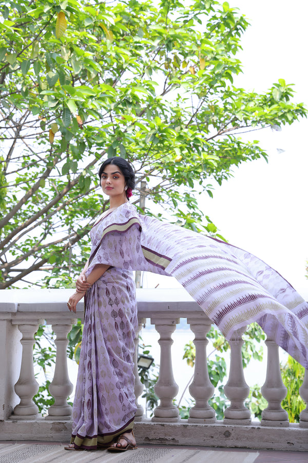 'FOLIAGE: Elysian' Handwoven & Handblock Printed Cotton