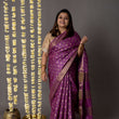 Load image into Gallery viewer, 'JAIGARH: PURPLE' Hand block printed Tussar silk