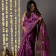 Load image into Gallery viewer, 'JAIGARH: PURPLE' Hand block printed Tussar silk