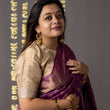 Load image into Gallery viewer, 'JAIGARH: PURPLE' Hand block printed Tussar silk