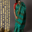 Load image into Gallery viewer, 'JAIGARH: GREEN' Hand block printed Tussar silk
