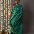 Load image into Gallery viewer, 'JAIGARH: GREEN' Hand block printed Tussar silk