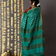 Load image into Gallery viewer, 'JAIGARH: GREEN' Hand block printed Tussar silk