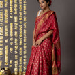 Load image into Gallery viewer, 'JAIGARH: RED' Hand block printed Tussar silk