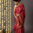 Load image into Gallery viewer, 'JAIGARH: RED' Hand block printed Tussar silk