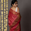 Load image into Gallery viewer, 'JAIGARH: RED' Hand block printed Tussar silk