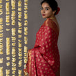 Load image into Gallery viewer, 'JAIGARH: RED' Hand block printed Tussar silk