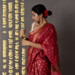Load image into Gallery viewer, 'JAIGARH: RED' Hand block printed Tussar silk
