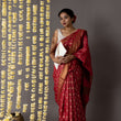 Load image into Gallery viewer, 'JAIGARH: RED' Hand block printed Tussar silk
