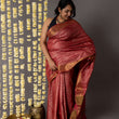 Load image into Gallery viewer, 'ARAM BAGH: RED' Hand block printed Tussar silk