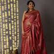 Load image into Gallery viewer, 'ARAM BAGH: RED' Hand block printed Tussar silk
