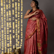 Load image into Gallery viewer, 'ARAM BAGH: RED' Hand block printed Tussar silk