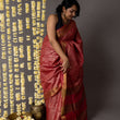 Load image into Gallery viewer, 'ARAM BAGH: RED' Hand block printed Tussar silk