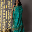 Load image into Gallery viewer, 'CHAMPANER: GREEN' Hand block printed Tussar silk