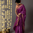 Load image into Gallery viewer, 'CHAMPANER: PURPLE' Hand block printed Tussar silk