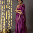 Load image into Gallery viewer, 'CHAMPANER: PURPLE' Hand block printed Tussar silk