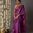 Load image into Gallery viewer, 'CHAMPANER: PURPLE' Hand block printed Tussar silk
