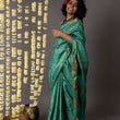 Load image into Gallery viewer, 'ARAM BAGH: GREEN' Hand block printed Tussar silk