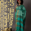 Load image into Gallery viewer, 'ARAM BAGH: GREEN' Hand block printed Tussar silk
