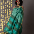 Load image into Gallery viewer, 'ARAM BAGH: GREEN' Hand block printed Tussar silk