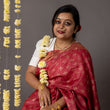 Load image into Gallery viewer, 'AMER: RED' Hand block printed Tussar silk