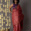Load image into Gallery viewer, 'GOL GUMBAZ: RED' Hand block printed Tussar silk