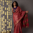 Load image into Gallery viewer, 'GOL GUMBAZ: RED' Hand block printed Tussar silk