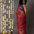 Load image into Gallery viewer, 'GOL GUMBAZ: RED' Hand block printed Tussar silk