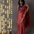 Load image into Gallery viewer, 'GOL GUMBAZ: RED' Hand block printed Tussar silk