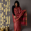 Load image into Gallery viewer, 'DIWAN-E-KHAAS: RED' Hand block printed Tussar silk