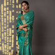 Load image into Gallery viewer, 'MEHRANGARH: GREEN' Hand block printed Tussar silk