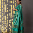 Load image into Gallery viewer, 'MEHRANGARH: GREEN' Hand block printed Tussar silk