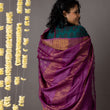 Load image into Gallery viewer, 'AMER: PURPLE' Hand block printed Tussar silk