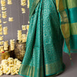 Load image into Gallery viewer, 'GOL GUMBAZ: GREEN' Hand block printed Tussar silk
