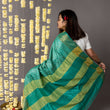 Load image into Gallery viewer, 'GOL GUMBAZ: GREEN' Hand block printed Tussar silk