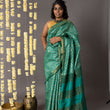 Load image into Gallery viewer, 'NAHARGARH: GREEN' Hand block printed Tussar silk