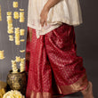 Load image into Gallery viewer, 'KANHERI: RED' Hand block printed Tussar silk