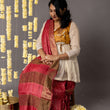 Load image into Gallery viewer, 'KANHERI: RED' Hand block printed Tussar silk