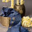 Load image into Gallery viewer, 'MEHRANGARH: BLUE' Hand block printed Tussar silk dupatta