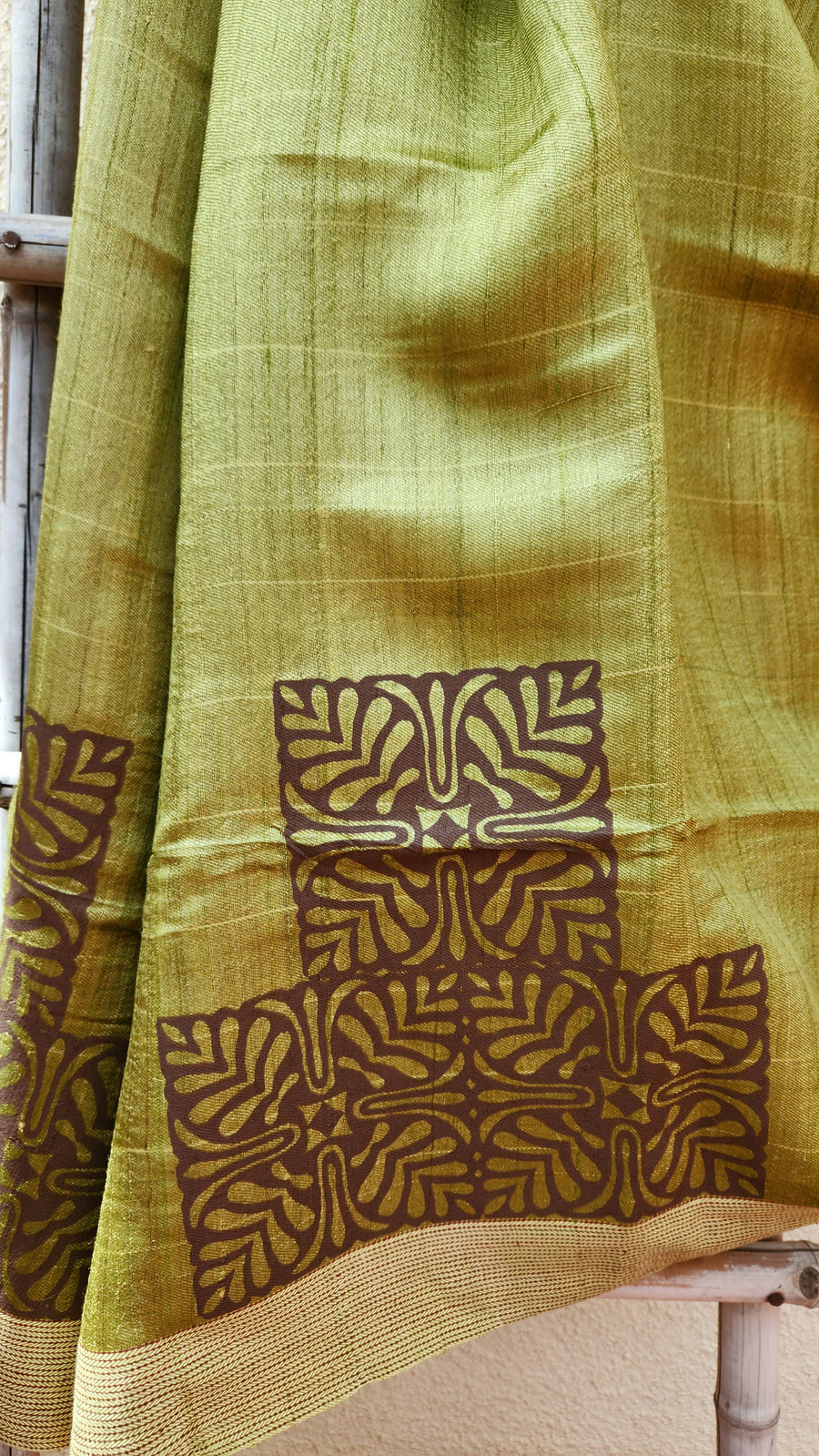 GAIA - Hand block printed Bhagalpuri Tussar silk