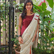 Load image into Gallery viewer, 'DEEP JELE JAYI: Maroon' Batik on Handwoven Mulberry silk