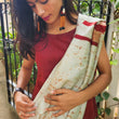 Load image into Gallery viewer, 'DEEP JELE JAYI: Maroon' Batik on Handwoven Mulberry silk