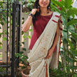 Load image into Gallery viewer, 'DEEP JELE JAYI: Maroon' Batik on Handwoven Mulberry silk