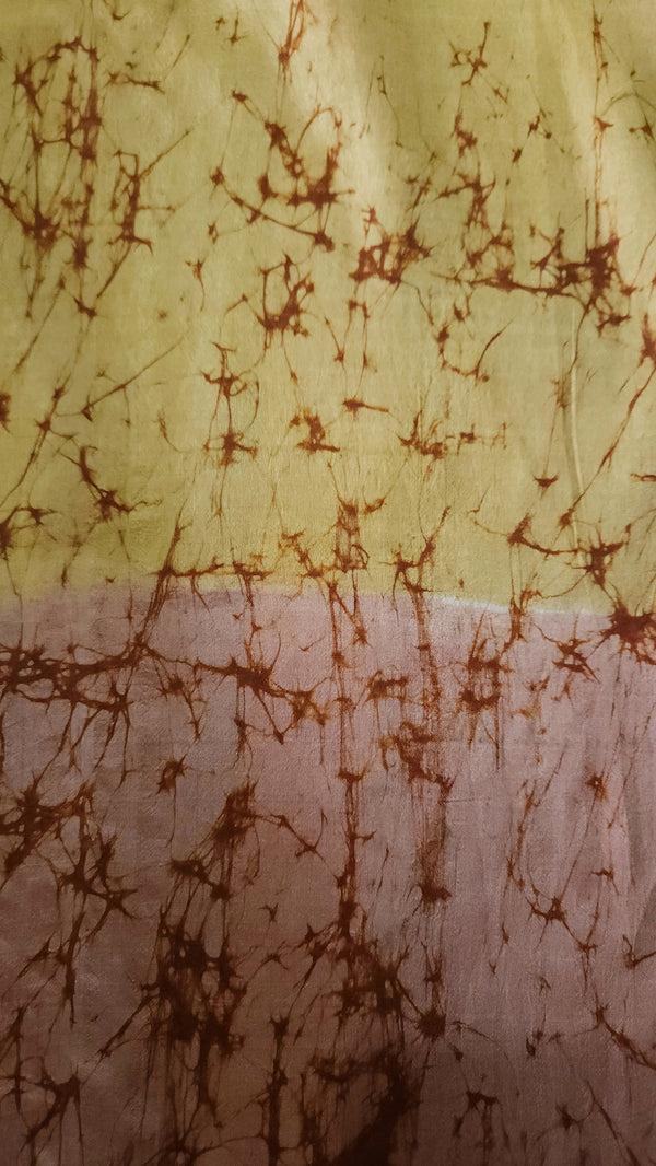 'ROTHKO: Brown' Batik on Handwoven Mulberry silk
