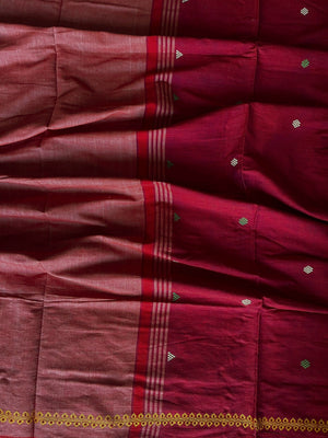 'AARCHI- Red' Handwoven Bengal Cotton