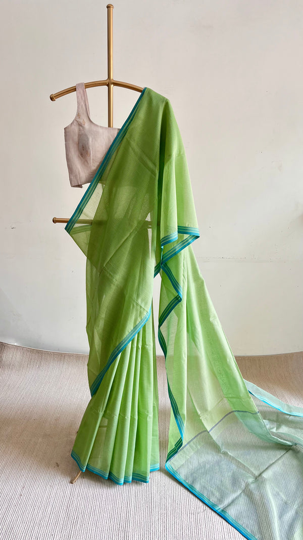 'SAANVI' Handwoven Silk-Cotton Maheshwari Saree