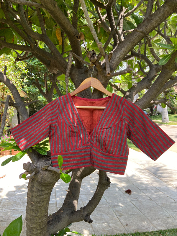 'RED ROCKERS' Kala Cotton Ajrakh Blouse