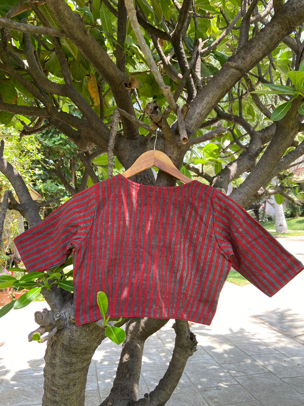 'RED ROCKERS' Kala Cotton Ajrakh Blouse