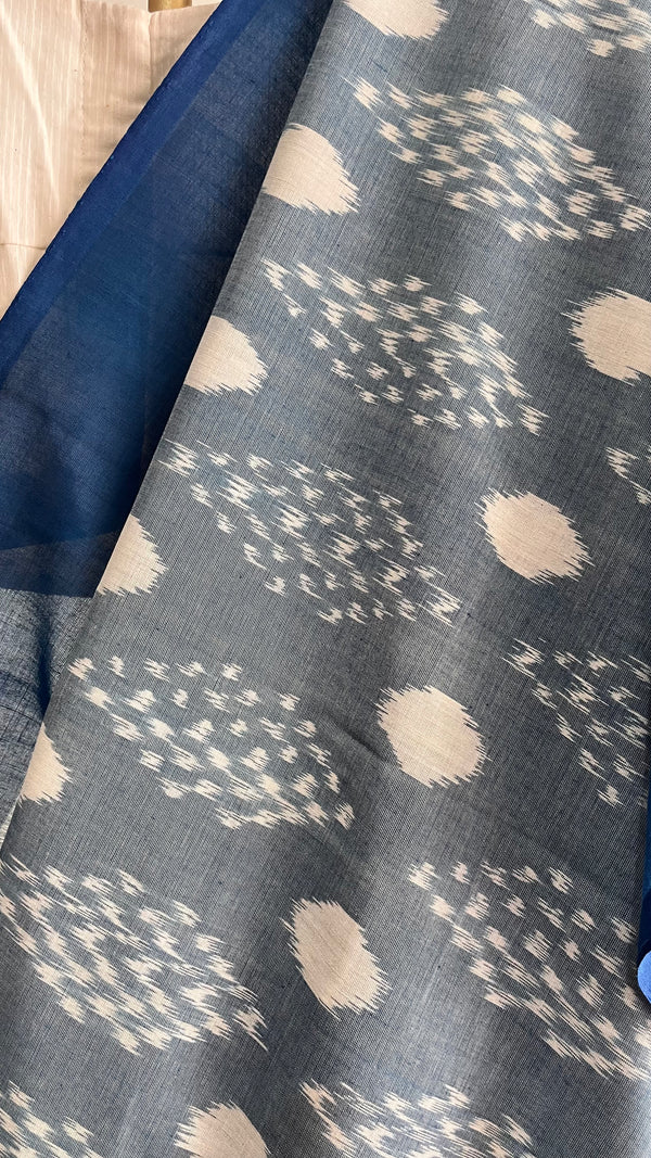 'INDULEKHA' Handwoven Pochampally Ikat Cotton Saree