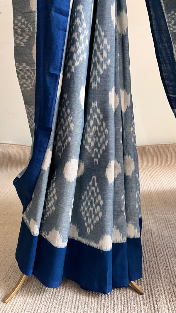 'INDULEKHA' Handwoven Pochampally Ikat Cotton Saree